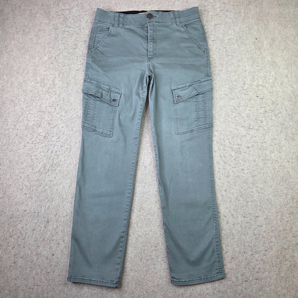 Democracy Ab Tech Cargo Pants Womens 8 Green Straight Leg Utility B2613E8X2XX